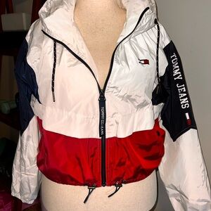 Tommy Hilfiger Women's Tri-Color Windbreaker Jacket